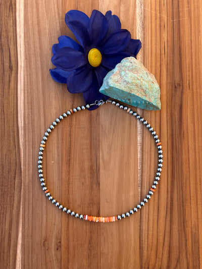 5MM Navajo Style Beads and Spiny Necklace