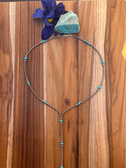 24" Navajo Style Pearl and Turquoise Tassel