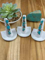 3 Stone Kingman Turquoise Adjustable Rings