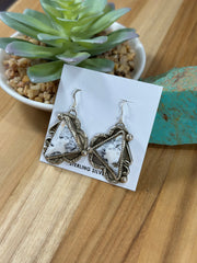 White Buffalo Dangle Earrings