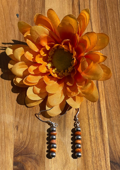 Navajo Style Beads and Spiny Earrings