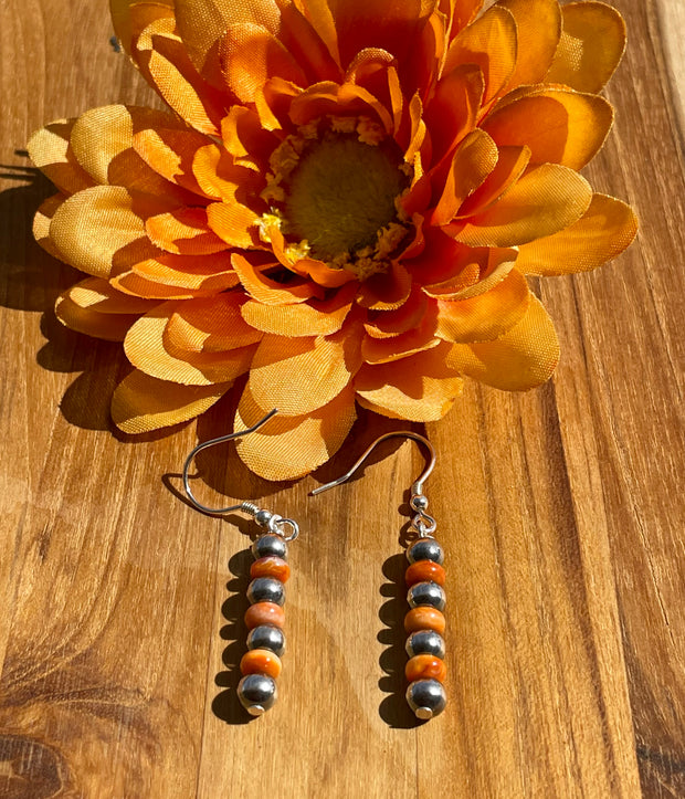 Navajo Style Beads and Spiny Earrings