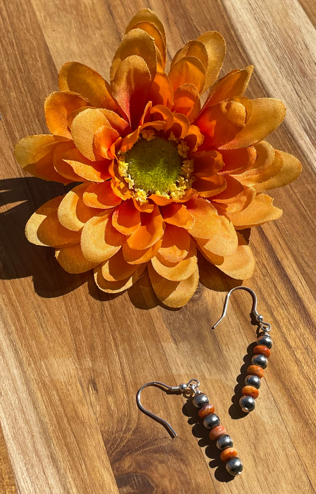 Navajo Style Beads and Spiny Earrings