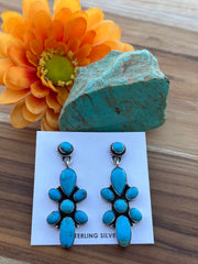 Kingman Turquoise Bow Tie Earrings