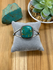 Square Stone Kingman Turquoise Cuff
