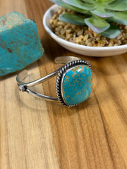 Square Stone Kingman Turquoise Cuff