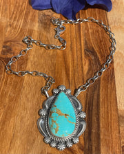 Turquoise Fixed Pendant Necklace