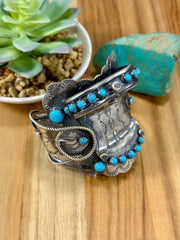 Sterling Kingman Horse Saddle Cuff
