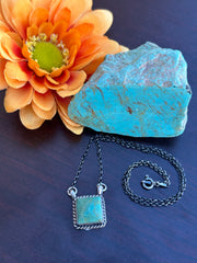 17" Square Turquoise Necklace