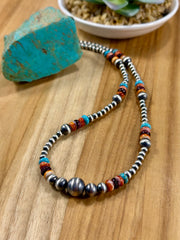 Multi-Color Bead Necklace