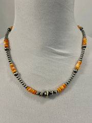 Spiny Oyster and Pearl Bead Necklace