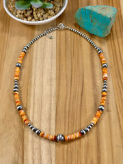 Spiny Oyster & Pearl Bead Necklace