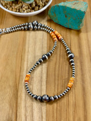 Spiny Oyster & Pearl Bead Necklace