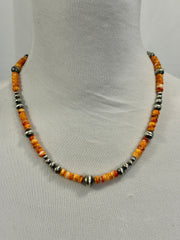 Spiny Oyster & Pearl Bead Necklace