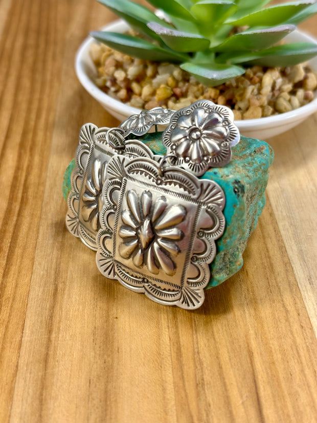 Sterling Silver Square Dangle Earrings