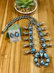 Golden Hills Squash Blossom Necklace & Earring Set