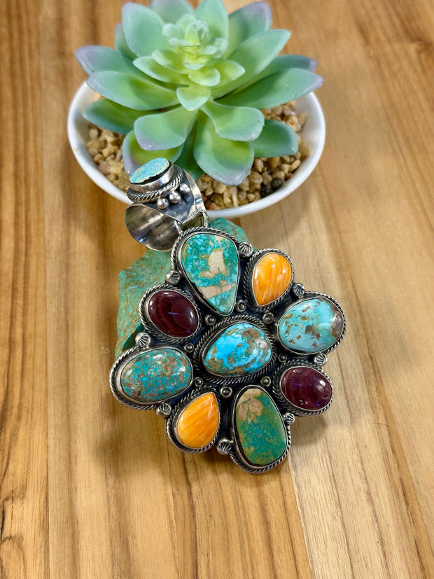 Multi-Gem Cluster Pendant
