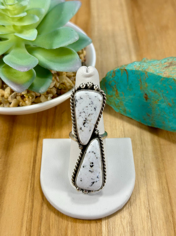 White Buffalo 2 stone Ring