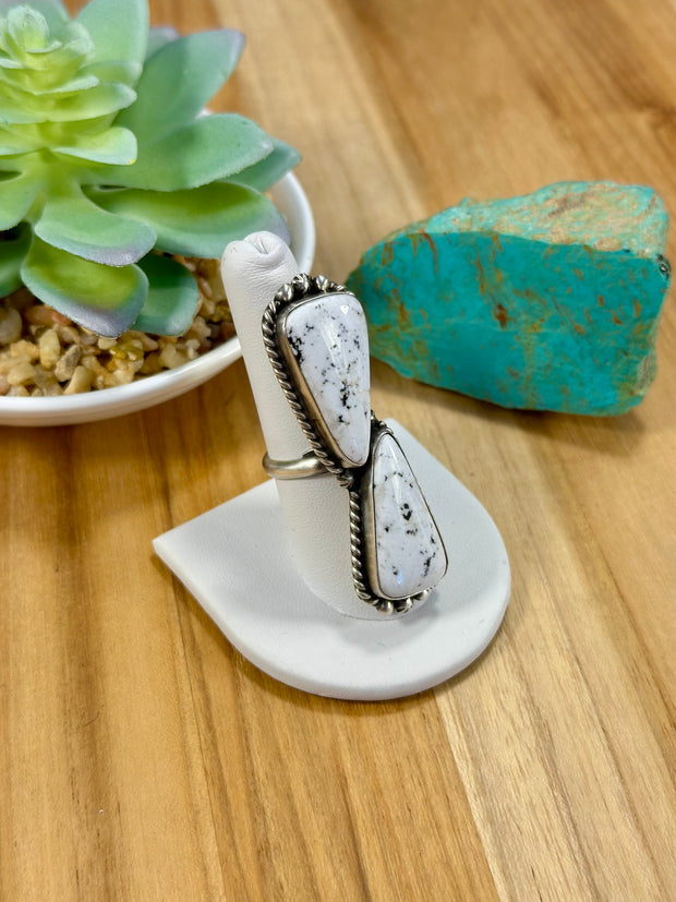 White Buffalo 2 stone Ring