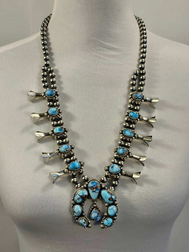 Golden Hills Squash Blossom Necklace & Earring Set