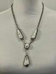 White Buffalo Lariat & Earrings Set