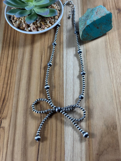 Sterling Silver Bow Necklace