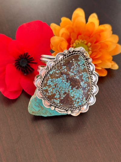 #8 Turquoise Single Stone Cuff