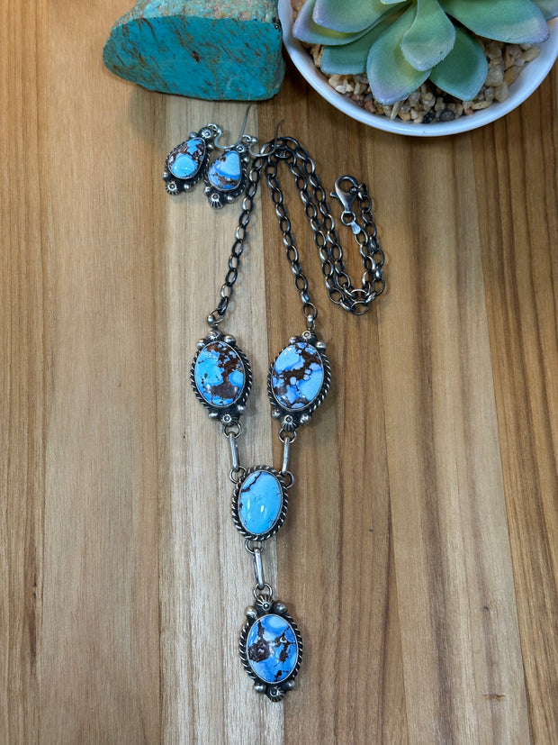 Golden Hills Lariat Necklace and Earrings