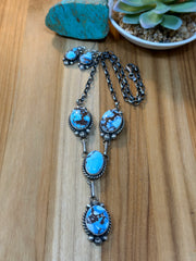 Golden Hills Lariat Necklace and Earrings