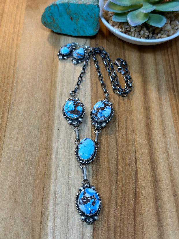 Golden Hills Lariat Necklace and Earrings