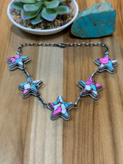 Cotton Candy Sterling Silver Star Choker