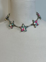 Cotton Candy Sterling Silver Star Choker
