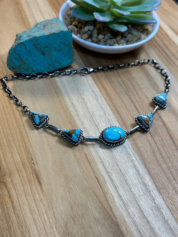 #8 Oval & Triangle Choker Necklace