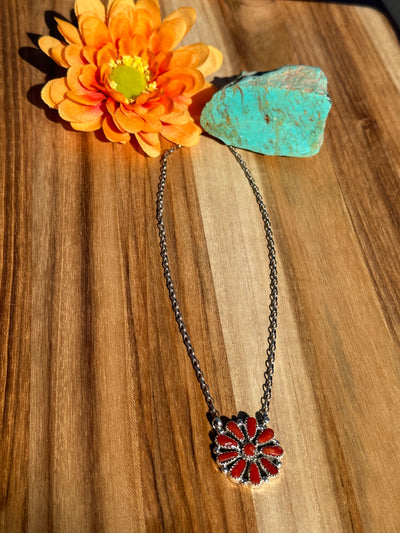 Coral Cluster Necklace