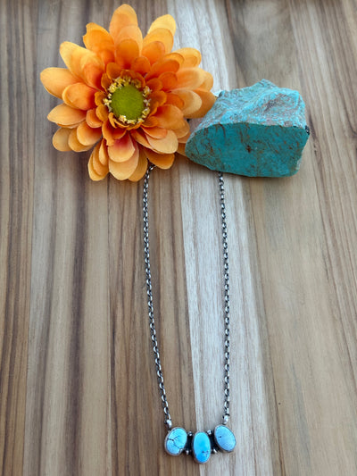 Golden Hills 3 Stone Necklace