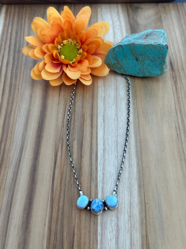 Golden Hills 3 Stone Necklace