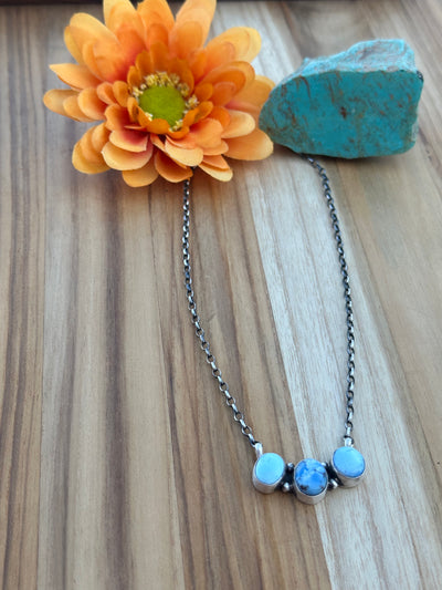 Golden Hills 3 Stone Necklace
