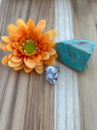 White Oval Ring