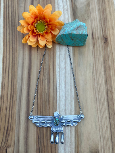 Hybrid Turquoise Bird Necklace