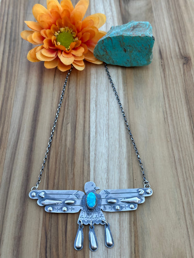 Turquoise Bird Necklace