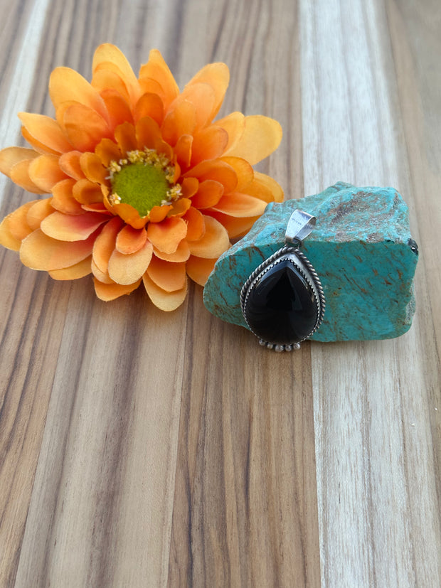 Black Teardrop Pendant