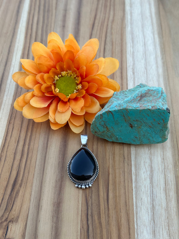 Black Teardrop Pendant