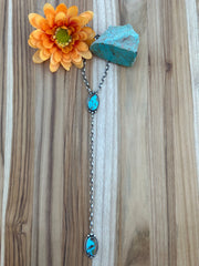 Turquoise 2 Stone Necklace