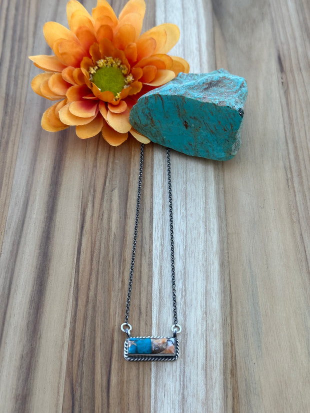 Orange Crush Bar Necklace