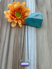 Pink Conch Bar Necklace