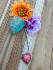 Red Spiny Heart Necklace