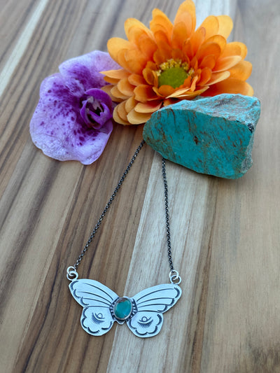 Turquoise Butterfly Necklace