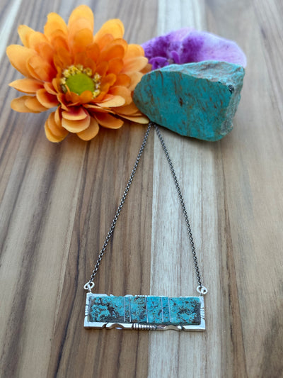 #8 Turquoise Bar Necklace