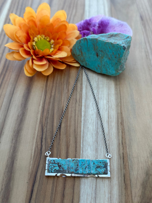 #8 Turquoise Bar Necklace