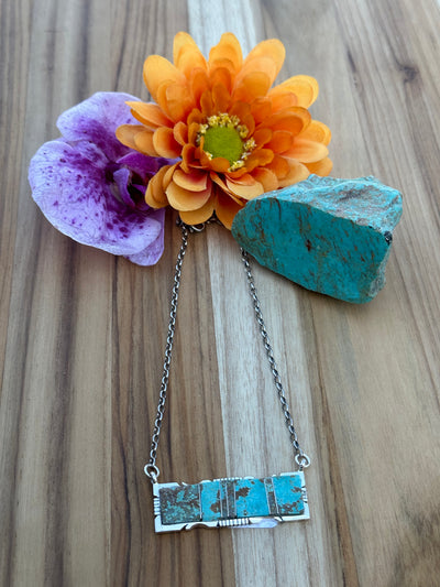 #8 Turquoise Bar Necklace